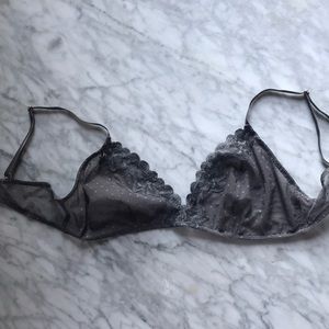 Madewell gray lace bralette size large